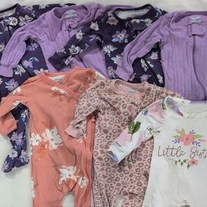 Floral and Patterned Kids One Pieces Set